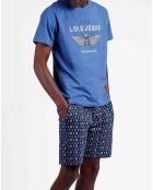 Pyjama T-Shirt & Short Idris bleu